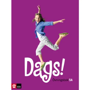 Dags åk 5 Övningsbok A, rev (häftad) - Dags! tränar de viktigaste baskunskaperna i svenska så att de verkligen sitter.  Det finns en språklära till varje årskurs. Språkläran innehåller de viktigaste baskunskaperna för åk 4-6. Särskilt betonas stavning, ordkunskap, användning av ordlista samt grammatik och meningsuppbyggnad. Eleven får tydliga förklaringar av begrepp och fakta för att sedan kunna öva på egen hand. Till varje språklära finns Övningsbok A och B. Tydlig layout och enkla instruktioner ger eleverna goda möjligheter att träna effektivt på viktiga baskunskaper. Repetition är ledord för att eleverna verkligen ska kunna befästa kunskaperna.    Format Häftad   Omfång 64 sidor   Språk Svenska   Förlag Natur &amp; Kultur Läromedel och Akademi   Utgivningsdatum 2008-11-28   Medverkande Sten Frennberg   Medverkande Per Olof Köhler   ISBN 9789127408128  