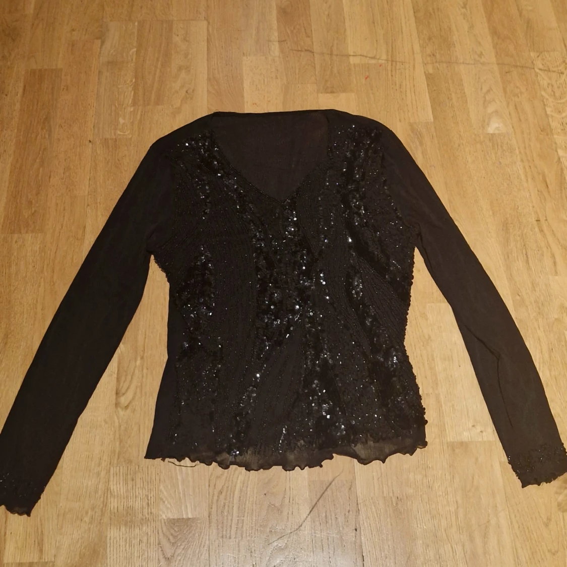 Svart glittrig topp nyår - 90