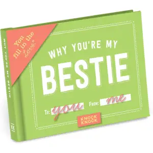 This little book contains fill-in-the-blank lines to describe why your best pal is the bomb. Just complete each line and voila: you have a uniquely personal gift a BFF will read again and again. Make it as sly, silly, or sweet as you choose! Cute best friend gifts don't get any better.