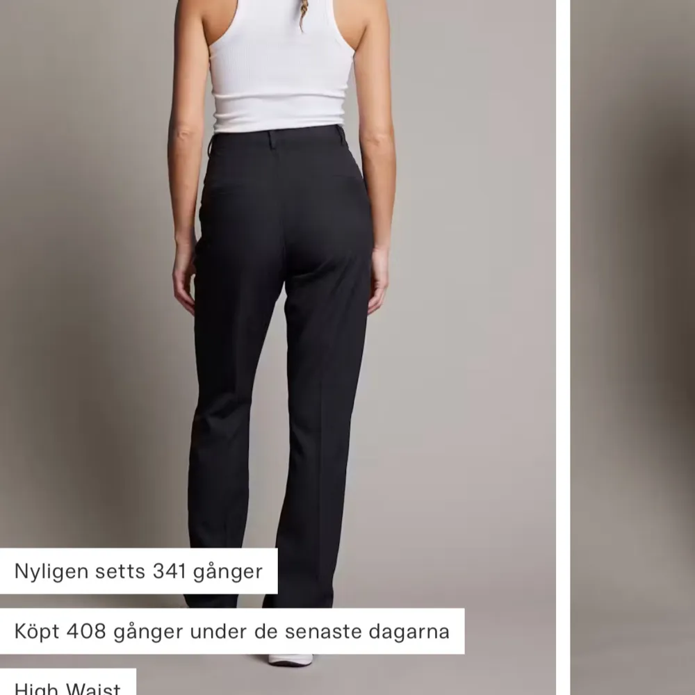 Säljer mina Vilma kostymbyxor då dem inte passar. Storlek 40 från bikbok. Jeans & Byxor.