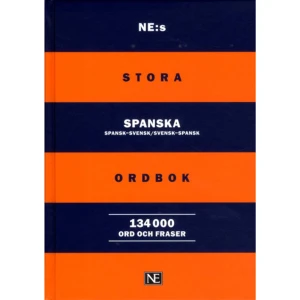NE:s stora spanska ordbok : spansk-svensk/svensk-spansk 134000ord (inbunden) - NE:s stora spanska ordbok innehåller 134 000 ord och fraser och är därmed den största ordboken till och från spanska på den svenska marknaden. Den är en vidareutveckling av Norstedts stora spanska ordbok som har uppdaterats och utökats med 4 000 ord och fraser. Ordboken är ett oumbärligt verktyg för alla som i studierna, i arbetet eller på fritiden kommer i kontakt med det spanska språket.En aktuell och innehållsrik kvalitetsordbok.Det moderna och centrala allmänspråket i svenska och spanska.Täcker såväl den europeiska som den latinamerikanska spanskan.Ett brett urval av facktermer från olika ämnesområden.Rikligt med exempel och upplysningar som ger stöd vid översättning.Appendix med översikt över de spanska verbens böjning.Uppgifter om grammatik, stilnivå och konstruktioner.Böjningar för de svenska uppslagsorden.    Format Inbunden   Omfång 1731 sidor   Språk Svenska   Förlag NE Nationalencyklopedin   Utgivningsdatum 2018-02-05   ISBN 9789188423306  