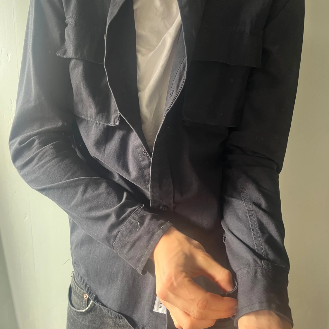 Svart overshirt  - 91