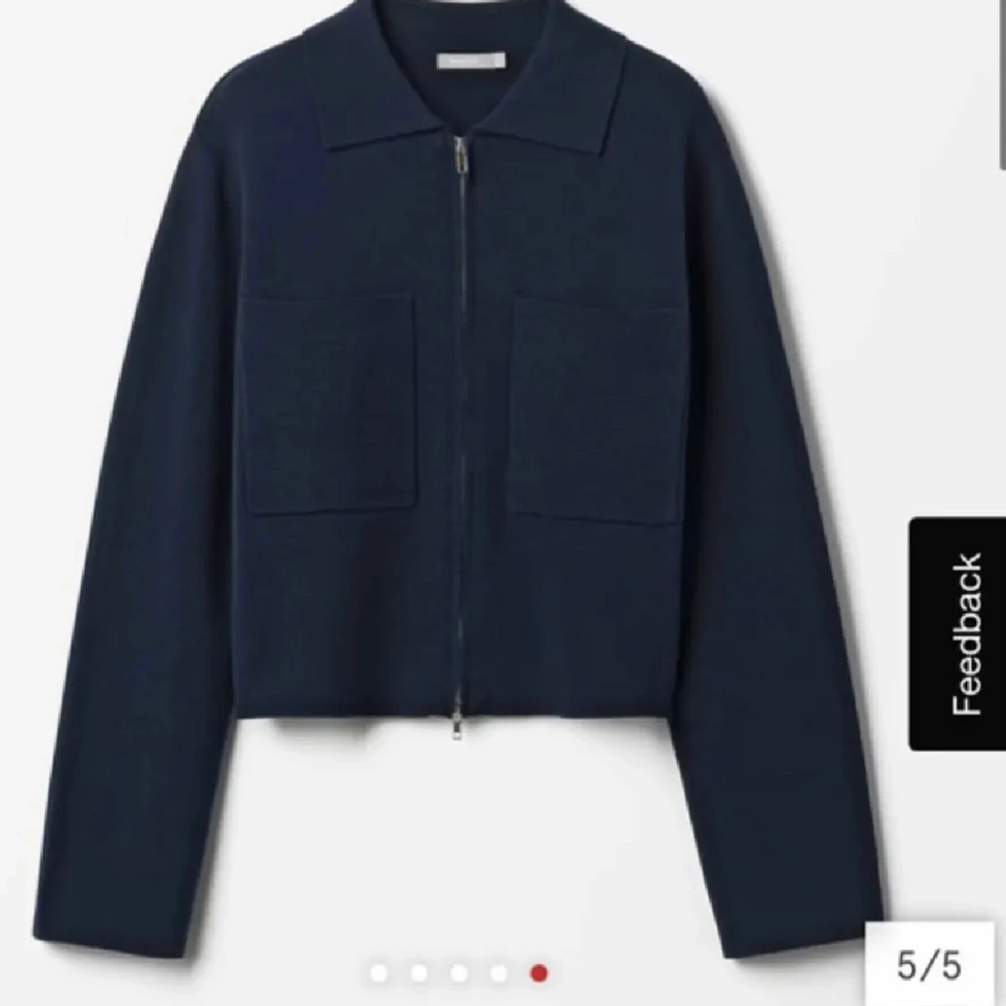 Mörkblå zip kofta från Åhléns  - 90