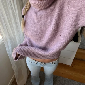 Stickad tröja zara - Lila stickad polotröja från zara i strl s💕