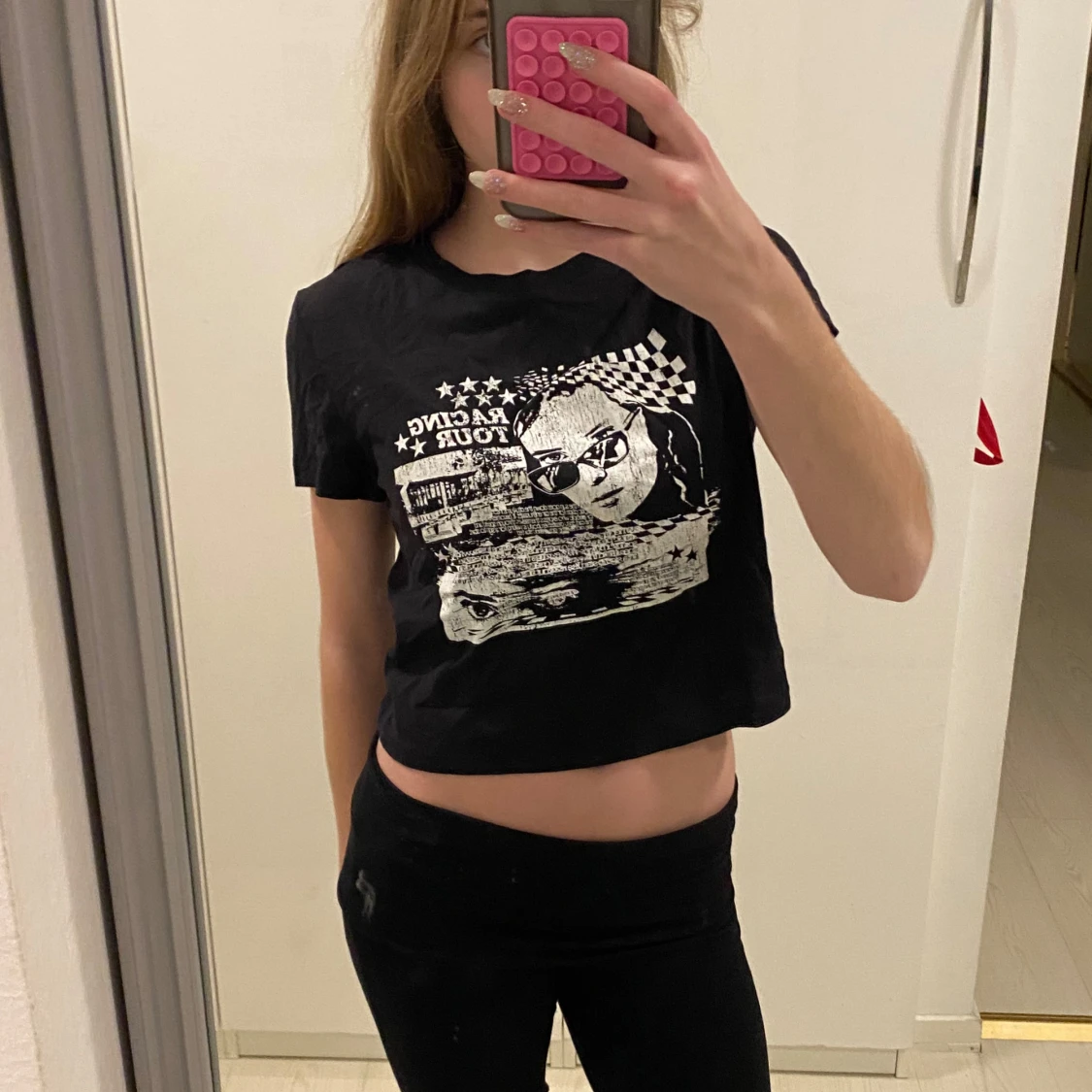 Svart t-shirt med tryck