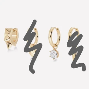 Guldörhängen med olika designer - Två stycken örhängen från Edblad då jag inte använder de!💋jätte bra skick!