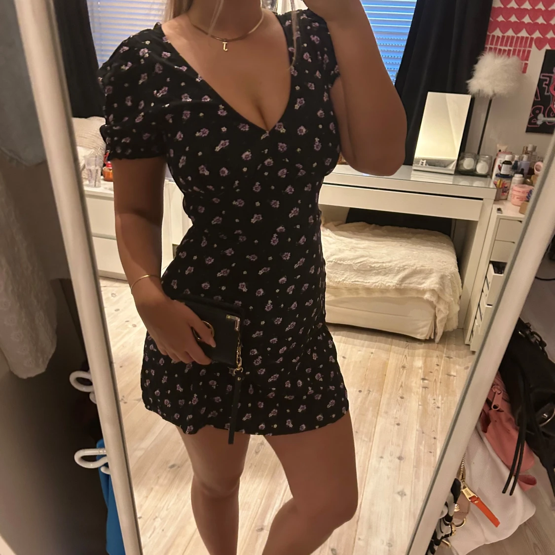 Blommig klänning  - 90