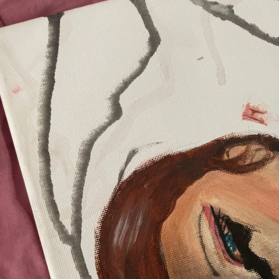 Abstrakt målning på duk - 3