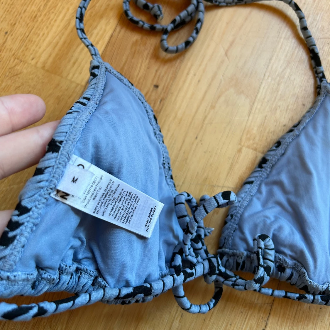 Blå och svart bikiniöverdel - 91