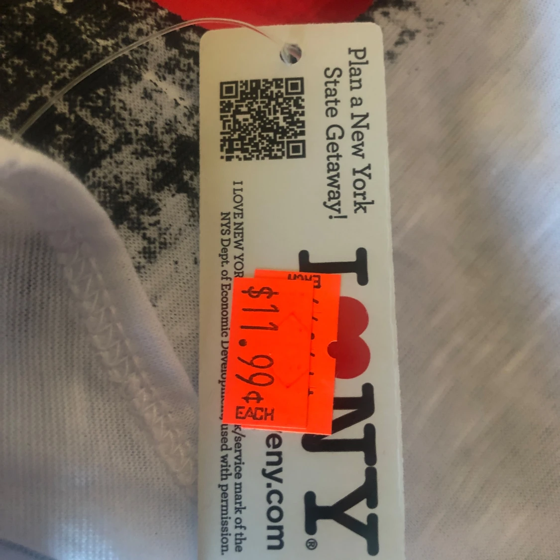 Vit linne med I Love NY-tryck - 93