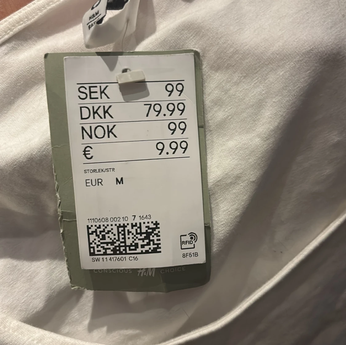 Vit långärmad topp från H&M - 90