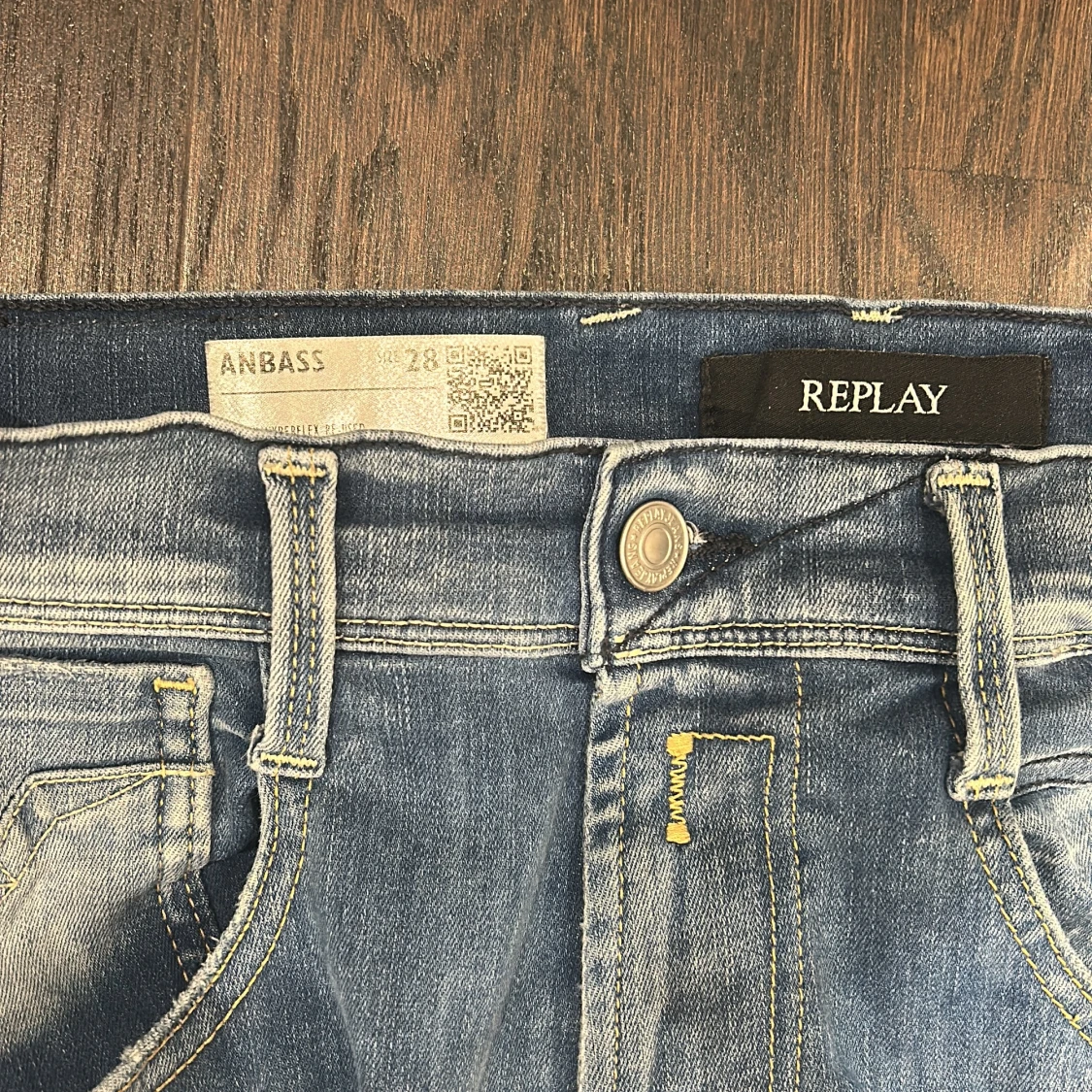 Blå jeansbyxor Replay Anbass  - 93