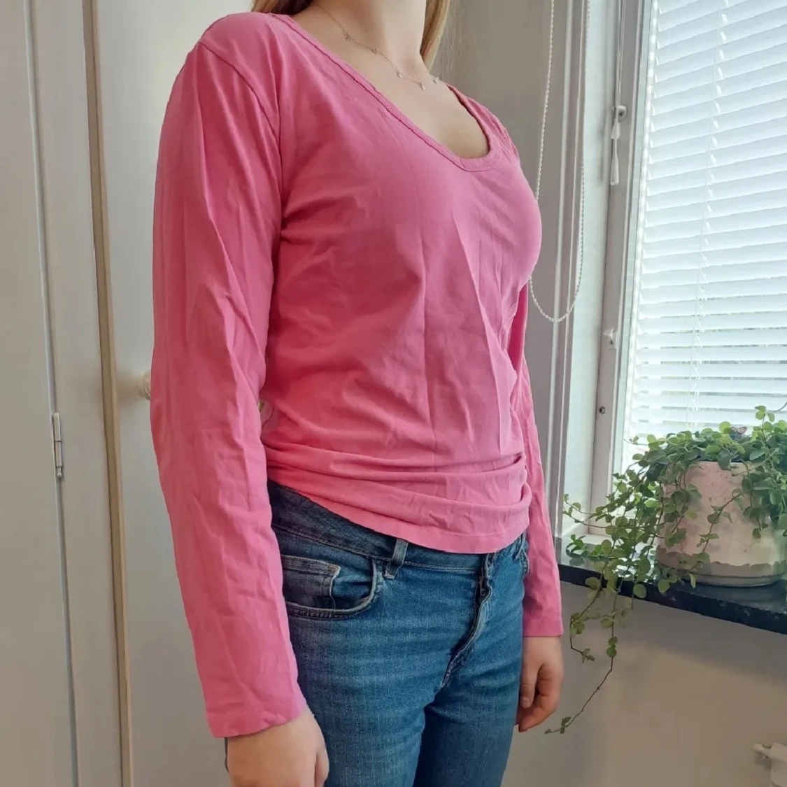 Snygg rosa långärmad tröja!! - 90