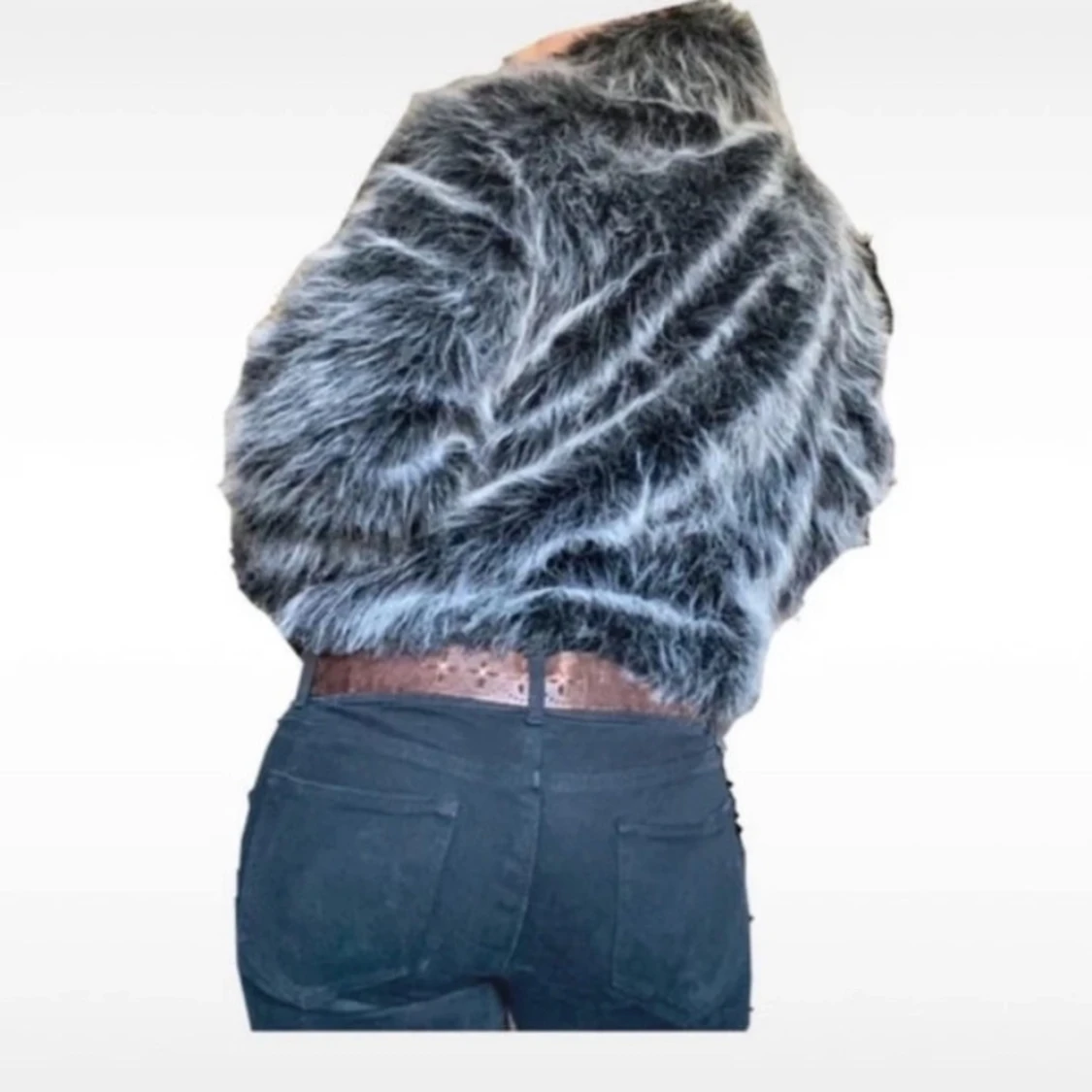 Grå pälsjacka - 91