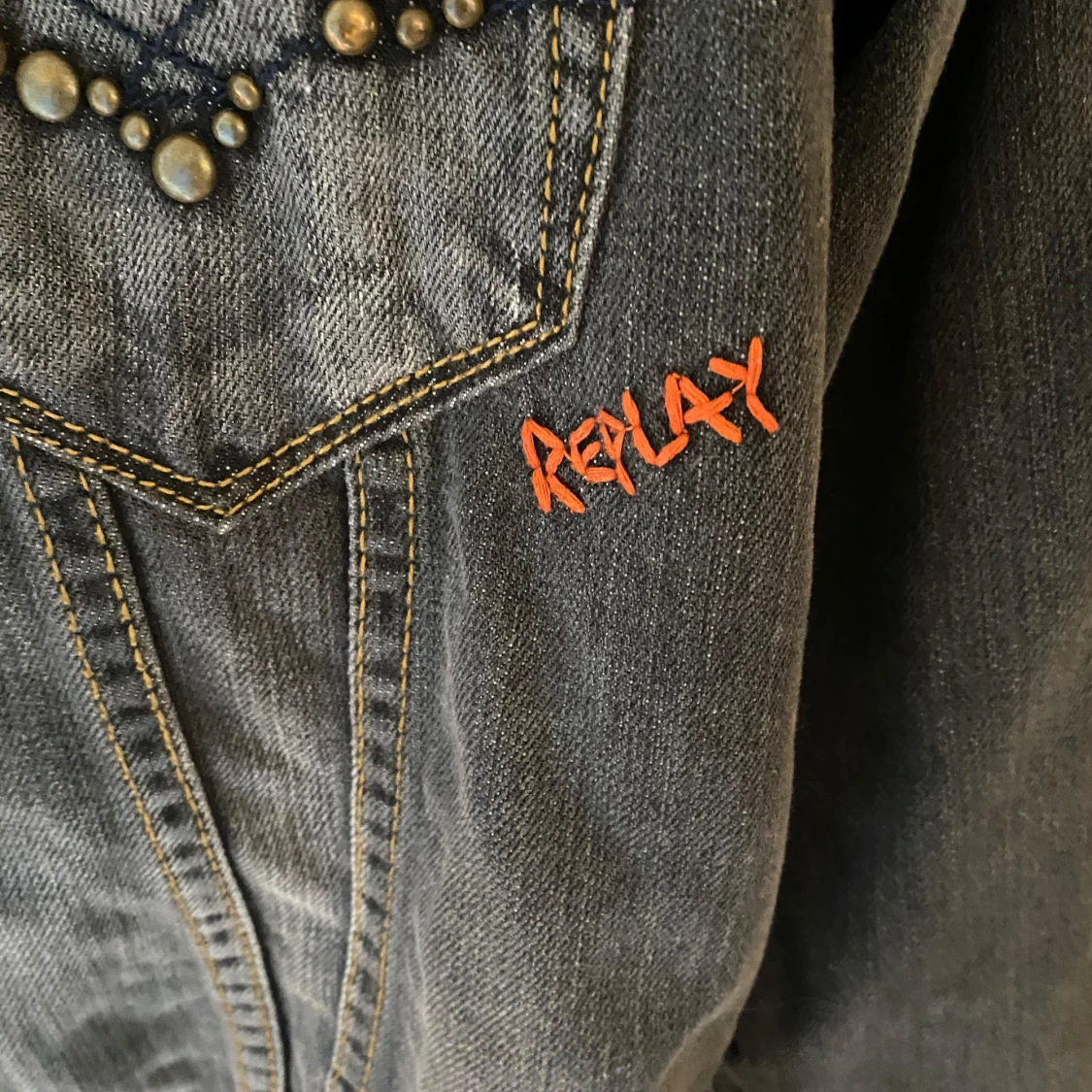 Svart jeansjacka från Replay - 3