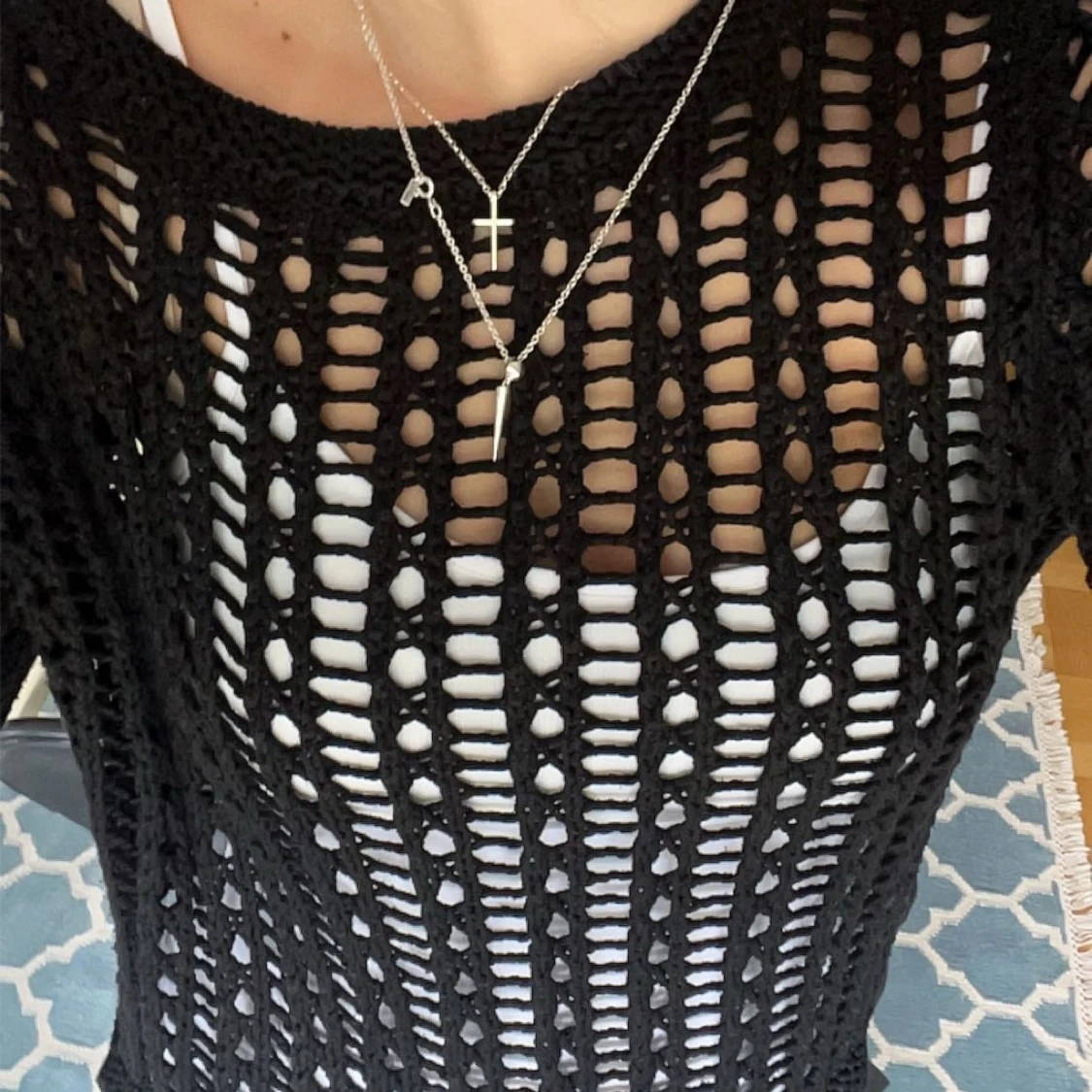 Hålstickad tröja - 90