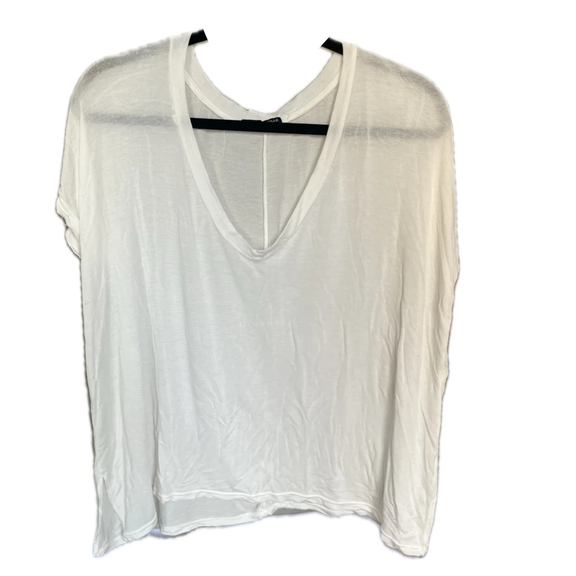 Vit oversized v-neck Brandy Melville