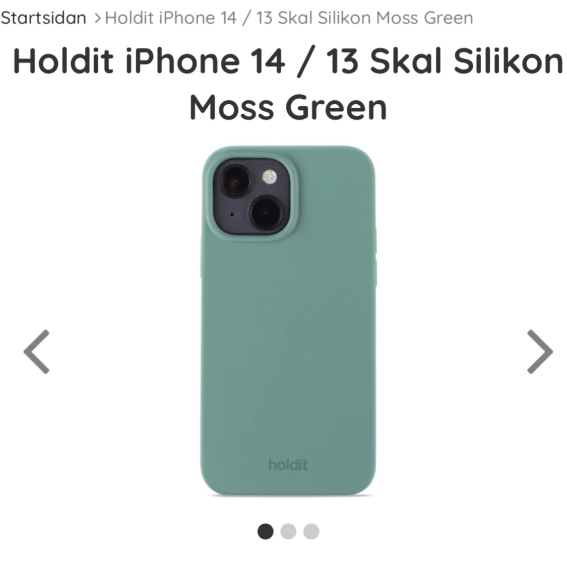 Holdit iPhone 14 / 13 Skal Silikon Moss Green