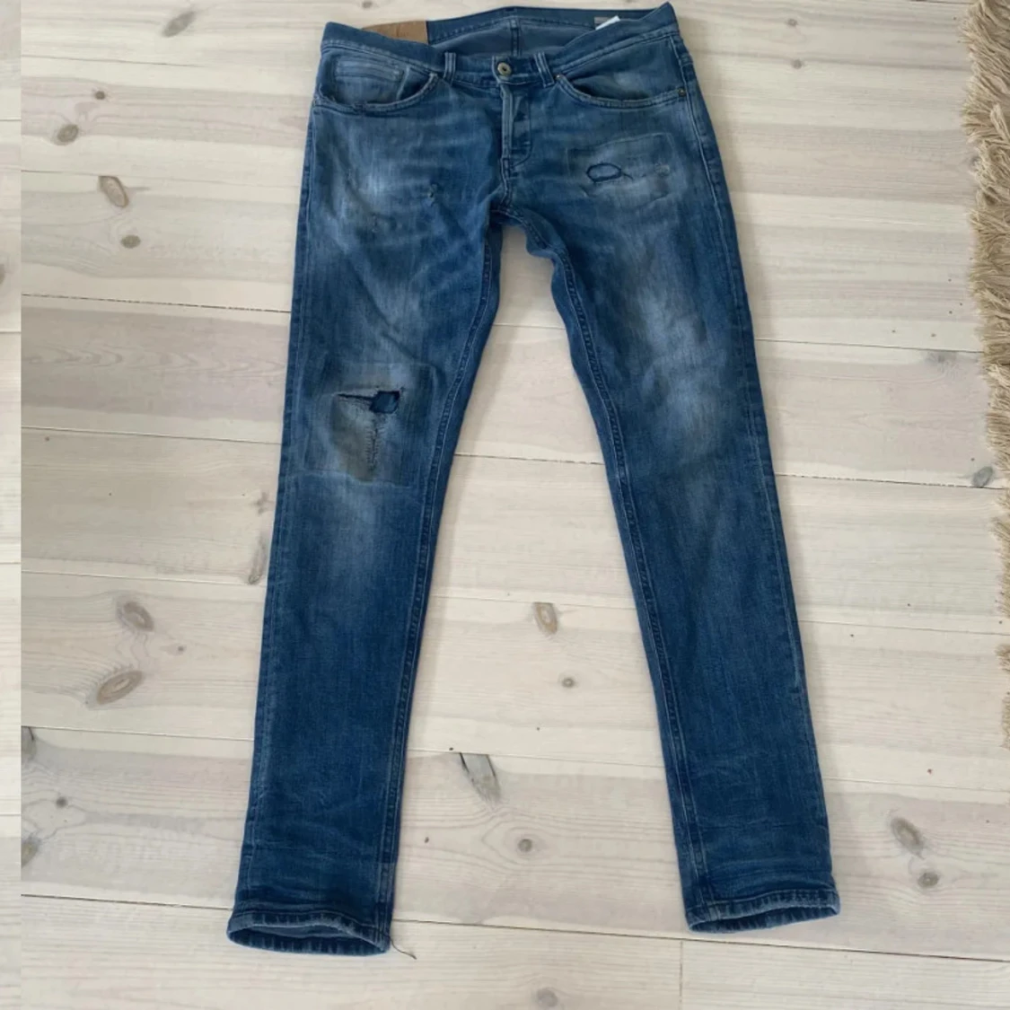 Blå jeansbyxor - 90