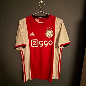  2019/20 Ajax fotbollströja från Adidas - Säljer en snygg Ajax fotbollströja från Adidas med korta ärmar från säsongen 2019/20. Tröjan är endast andvänd ett fåtal gånger då den var för liten. Den är i storleken XL i barnstorlek. Hör av dig vid funderingar🙌