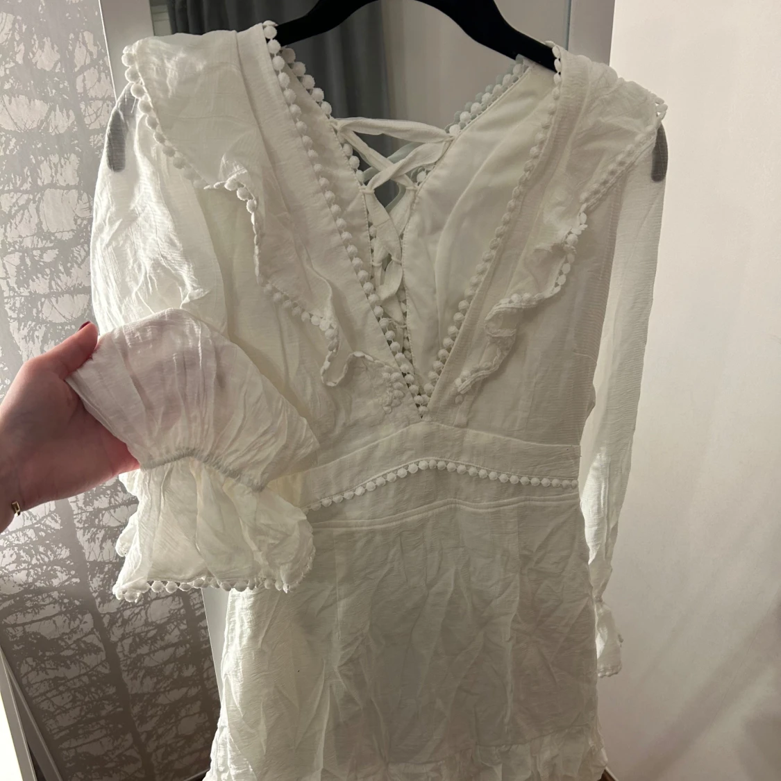 Vit studentklänning showpo - 91