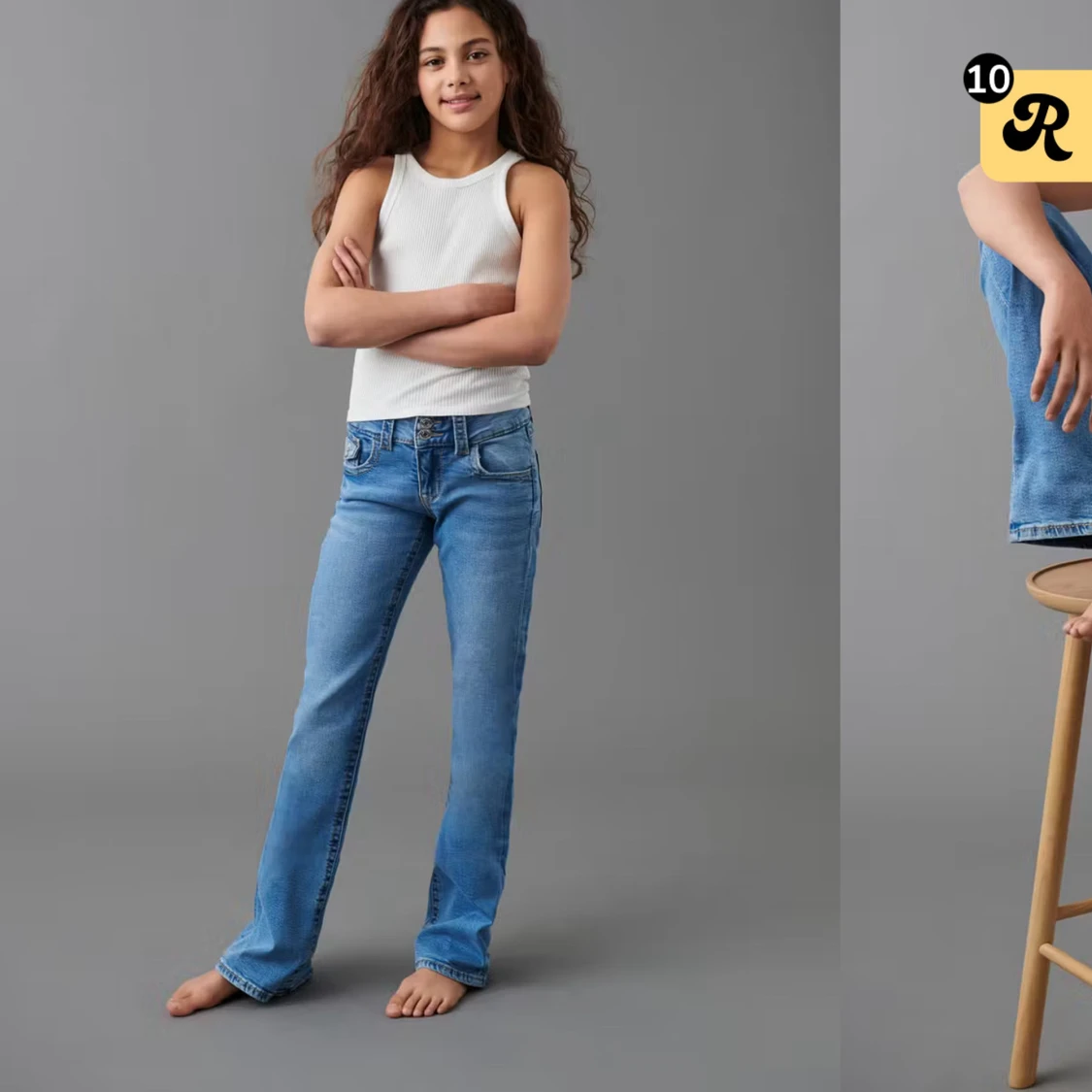 Chunky basic flare jeans