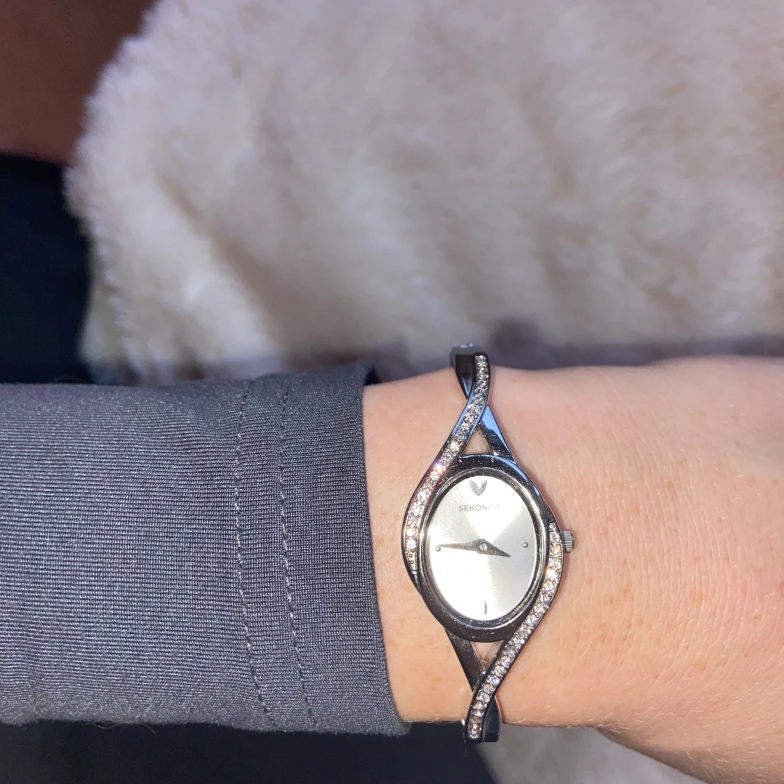 Vintage silverklocka från Sekonda - 91