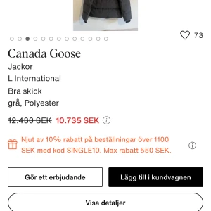 Canda goose vinter jacka  - Hej jag säljer min vinter jacka canada goose som ja köpte förra året den är helt ny använd 2 gånger bara då tjejen köpt en annan till mig så har ingen användning av den för mer bilder kontakta mig dm 😁 den är även S men passar som M 