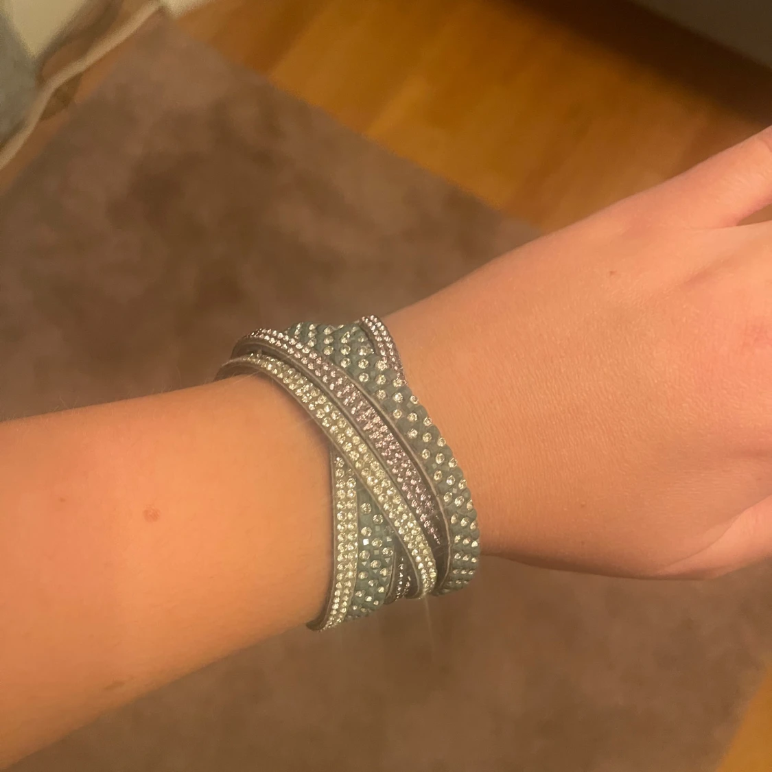 Dubbelt ”strassarmband/nitarmband”