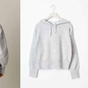 Stickad hoodie - INTRESSEKOLL!! Ljusgrå stickad hoodie från Gina Young i storlek 158/164. Använd 2 ggr och därefter tvättad så i mycket bra skick dock liiite nopprig efter tvätten. Har även intressekoll på en likadan fast i mörkblå! (Bilder från hemsida). Hör av dig vid intresse!