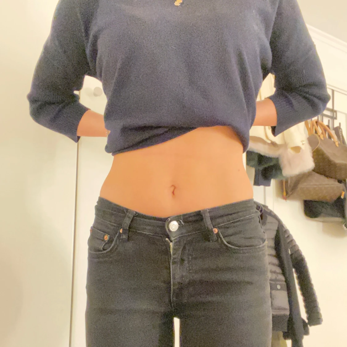 Svarta bootcut jeans. STR - 91