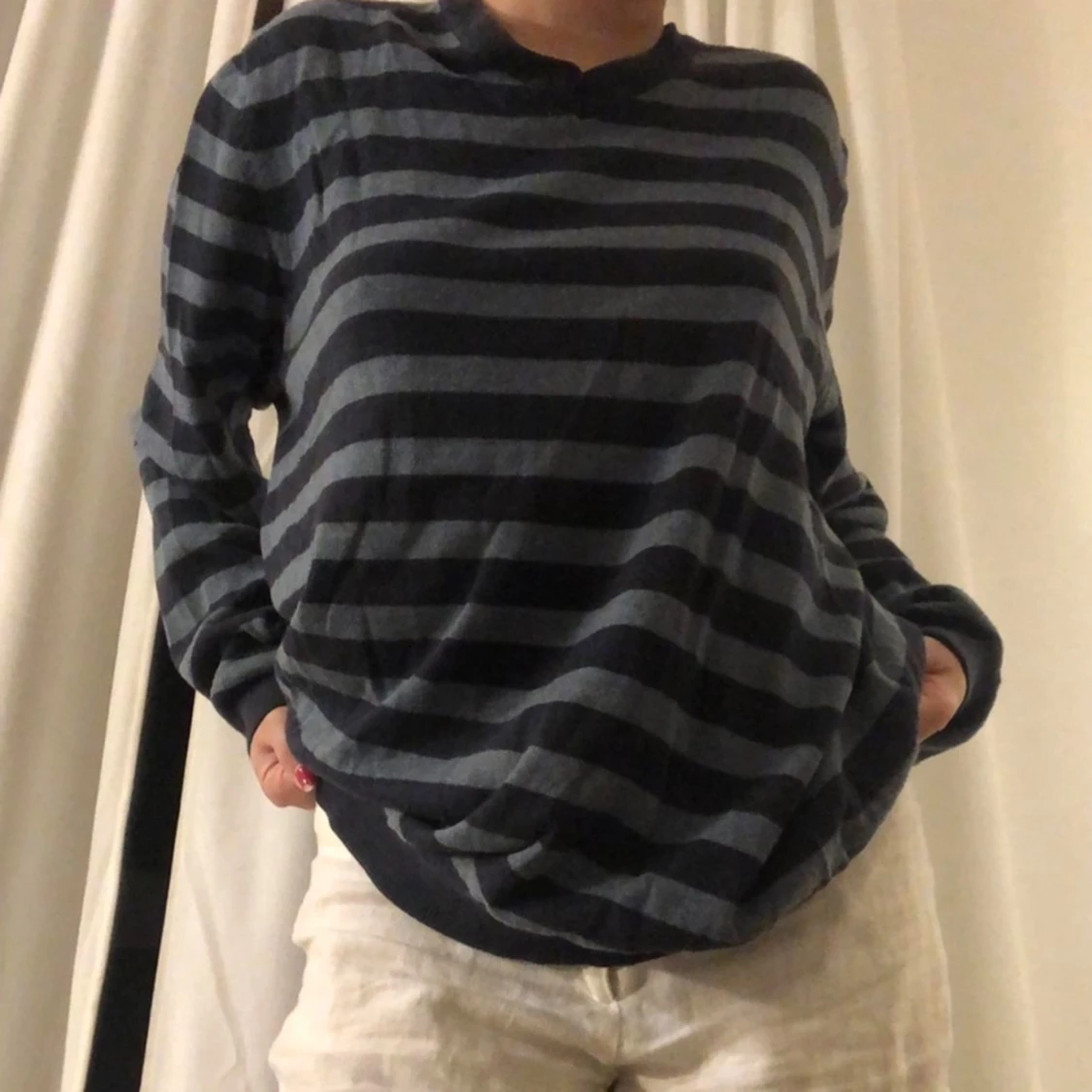 Randig långärmad tröja