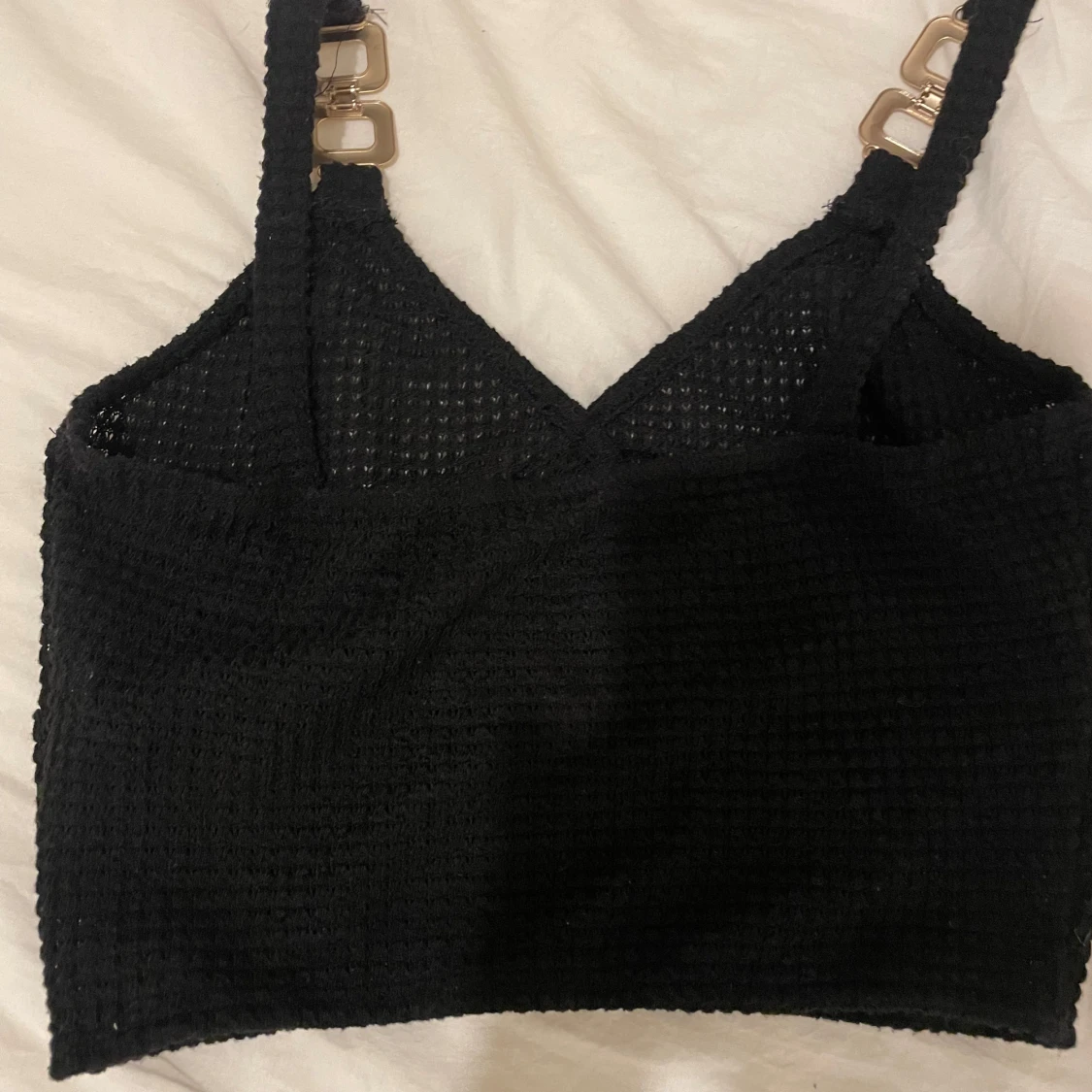 Svart ribbad linnetopp - 90