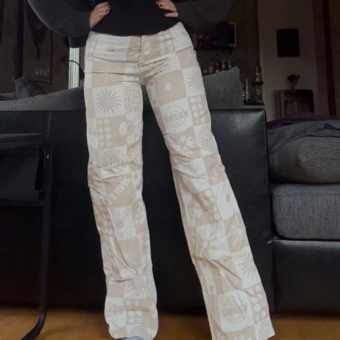 Beige mönstrade byxor H&M - 90