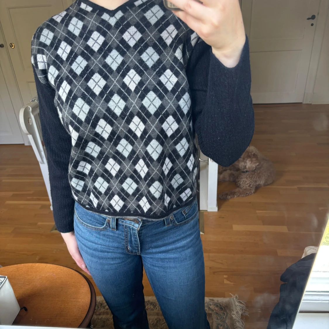 Stickad ull tröja - 90
