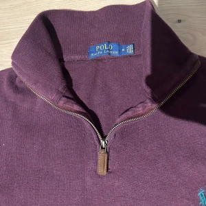 Ralph lauren Polo halfzip - 100% bomull, Burgundy, size M