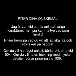 Ritar dina önskemål / art commissions - Skriv till mig för att se några exempel på hur jag ritar <3