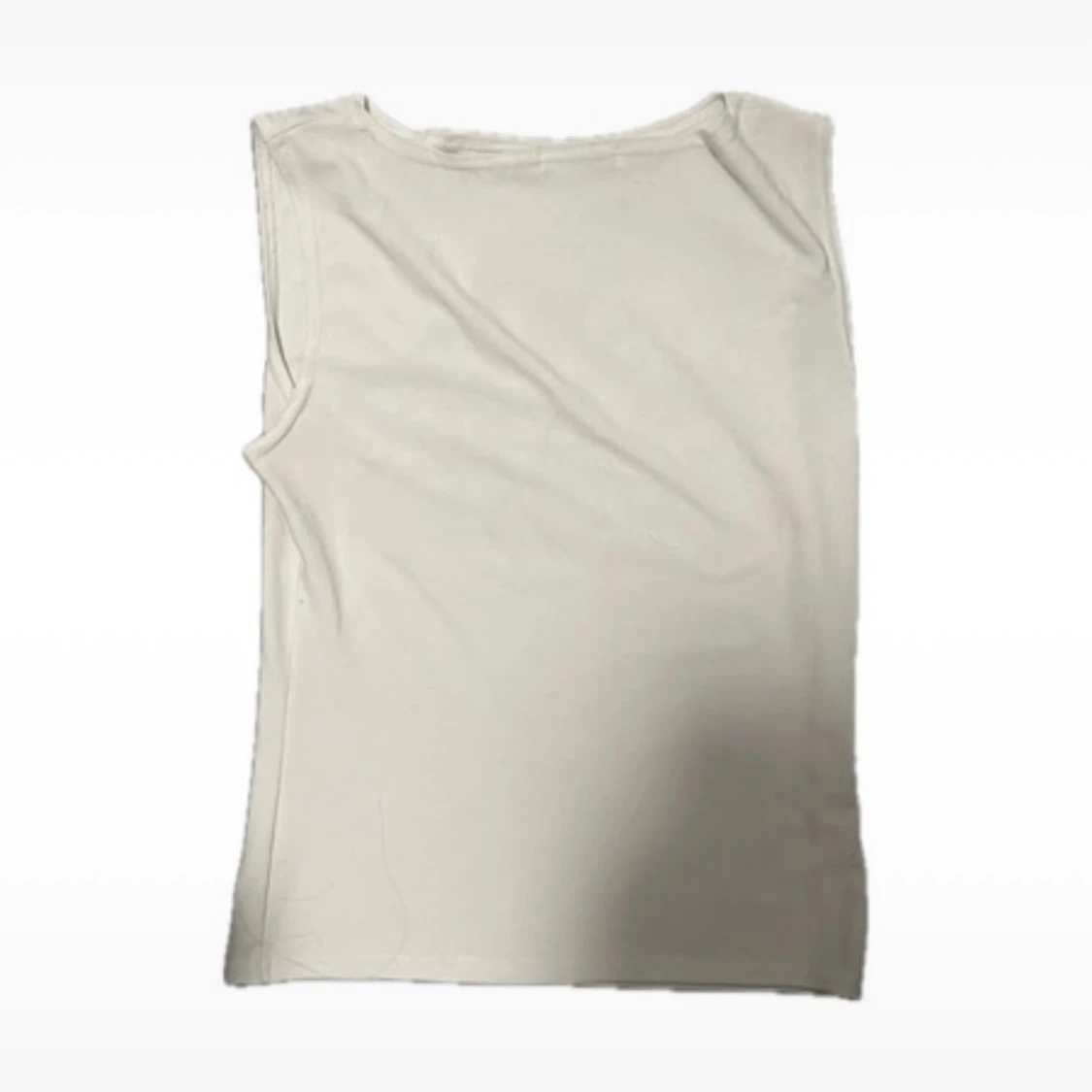 Vintage Vit Och Navy Glitter Blus - 90