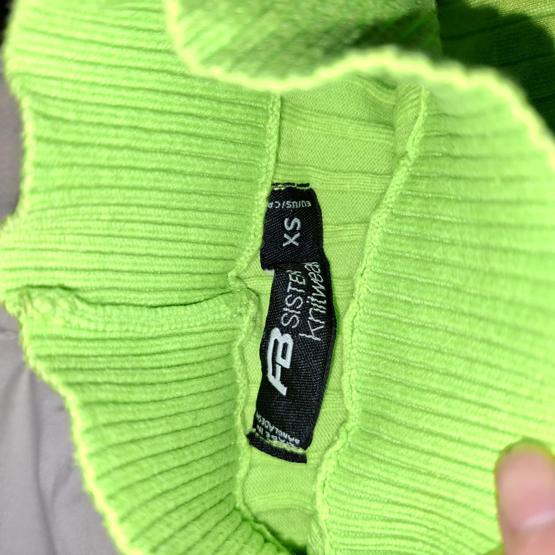 Neon grön stickad topp - 92