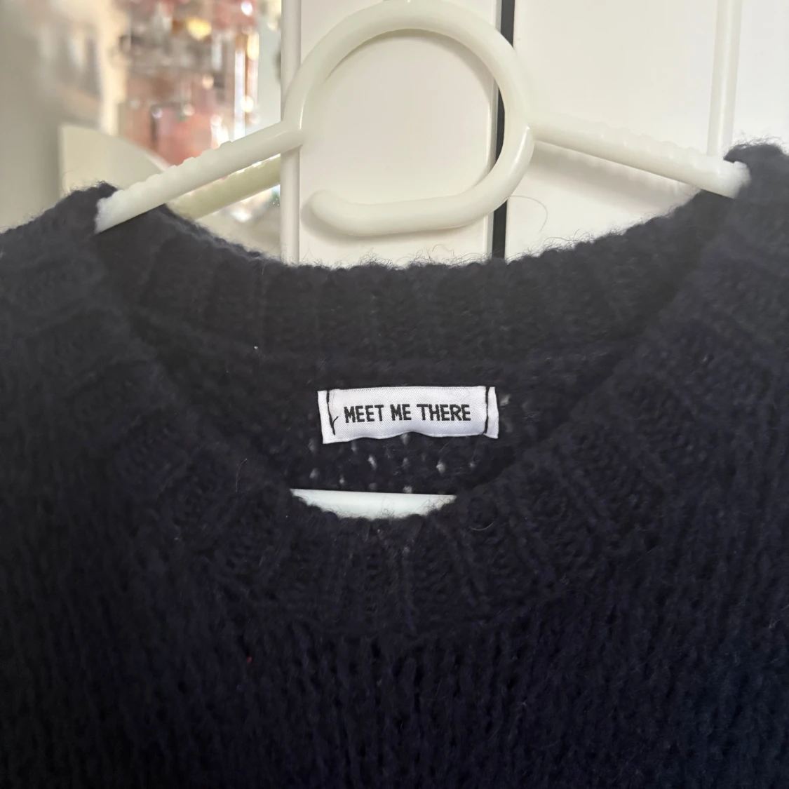 Marinblå stickad tröja❤️ - 90