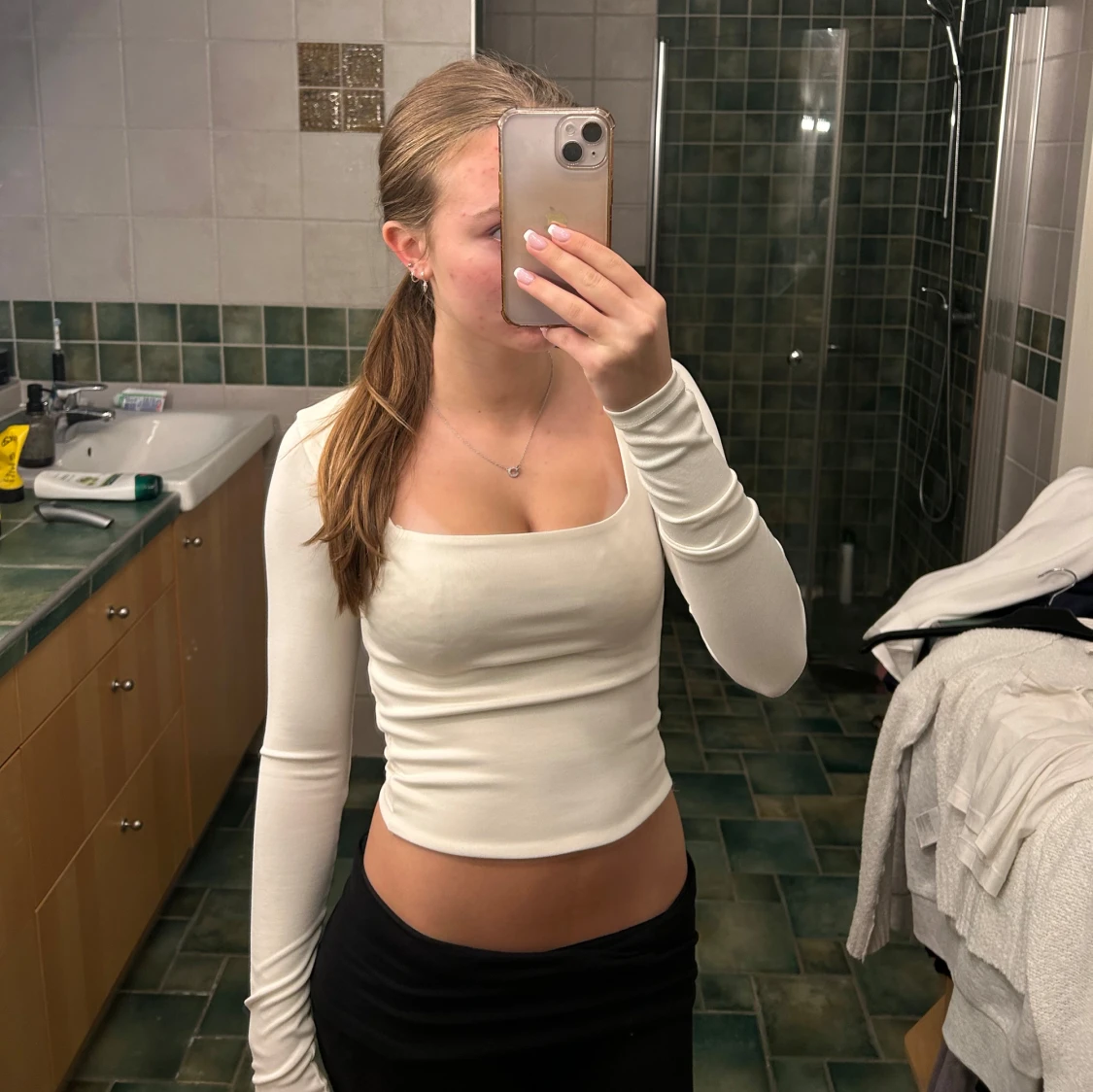 Vit långärmad topp från New Yorker