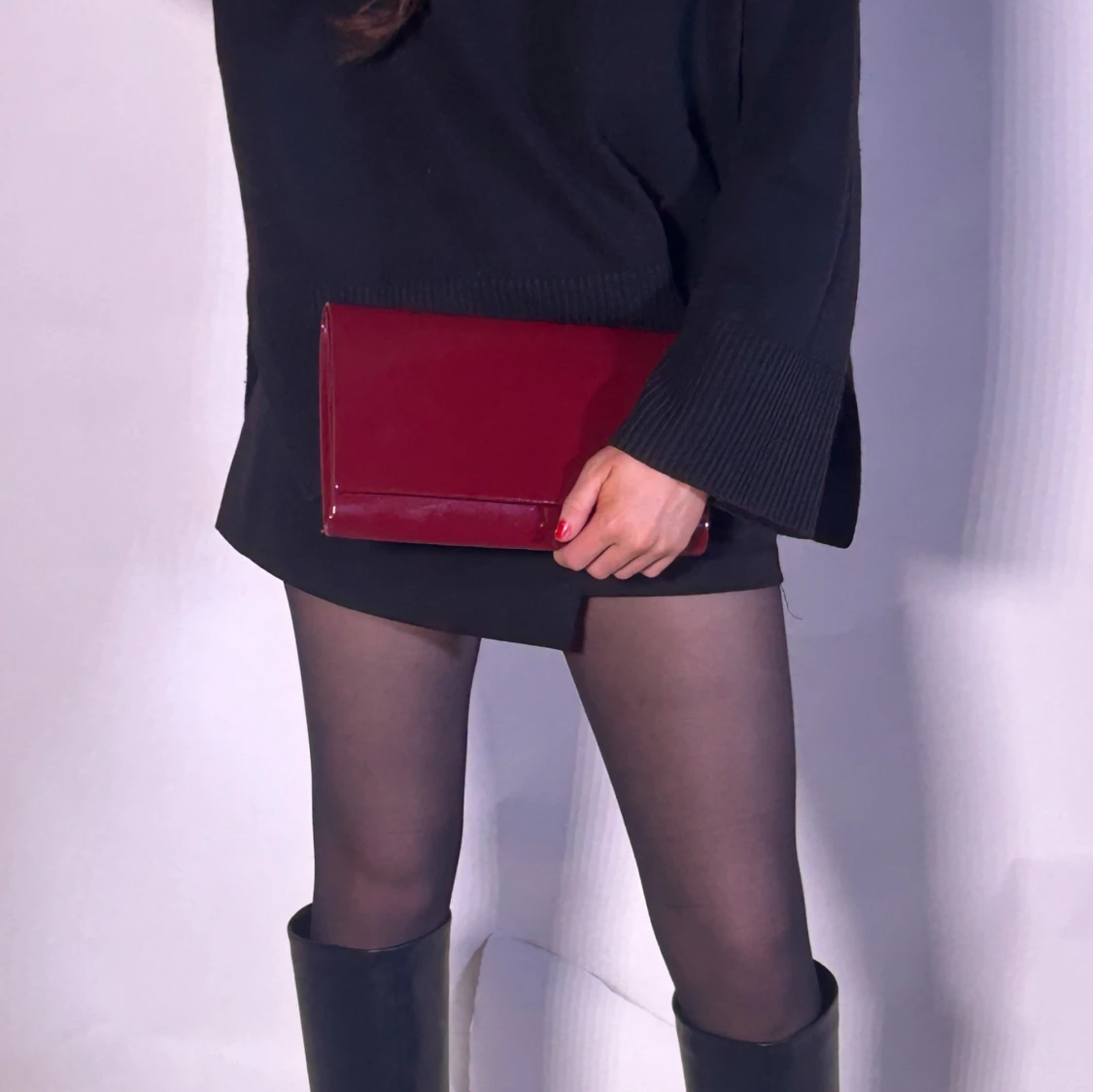 burgendy kuvertväska  - 90