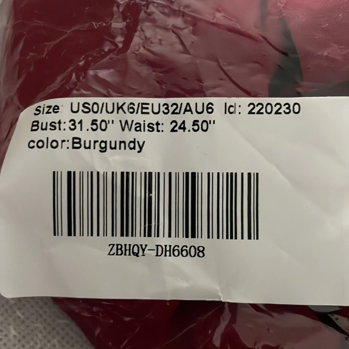 Vinröd långklänning - 91