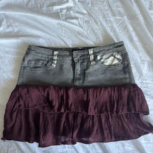 Snygg lågmidjad volang jeanskjol  - Super snygg volang kjol❣️ midjemått är va 37 cm, köpt secondhand 