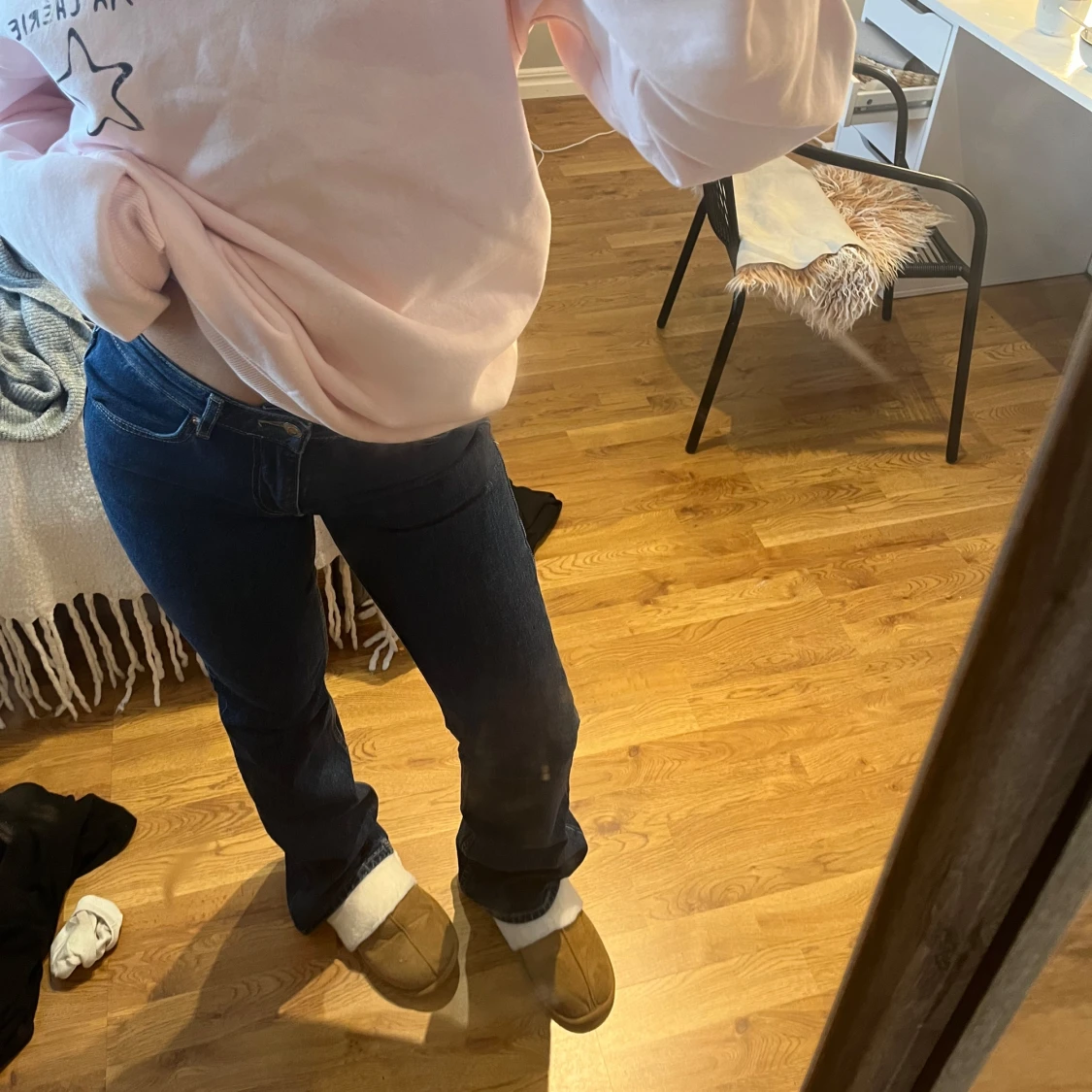 Blåa bootcut jeans  - 91