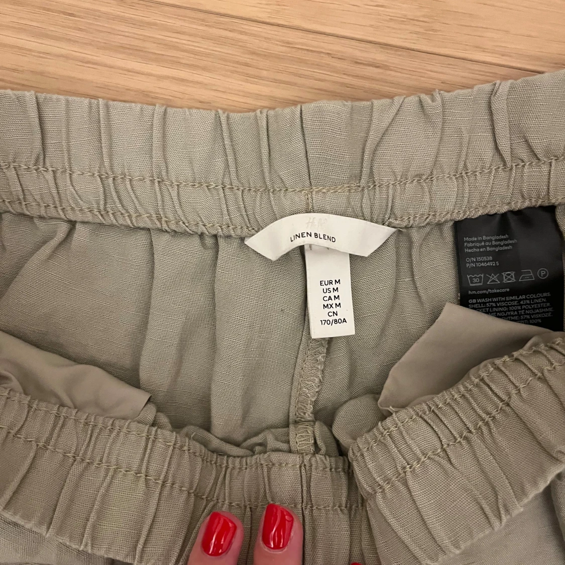 Gröna linnebyxor  - 90