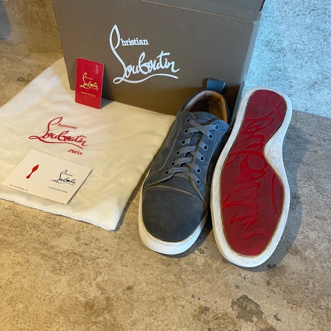 Blå sneakers från Christian Louboutin - 2