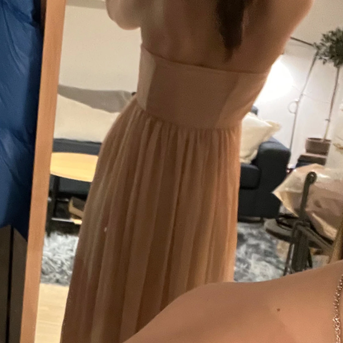 Rosa lång balklänning - 2