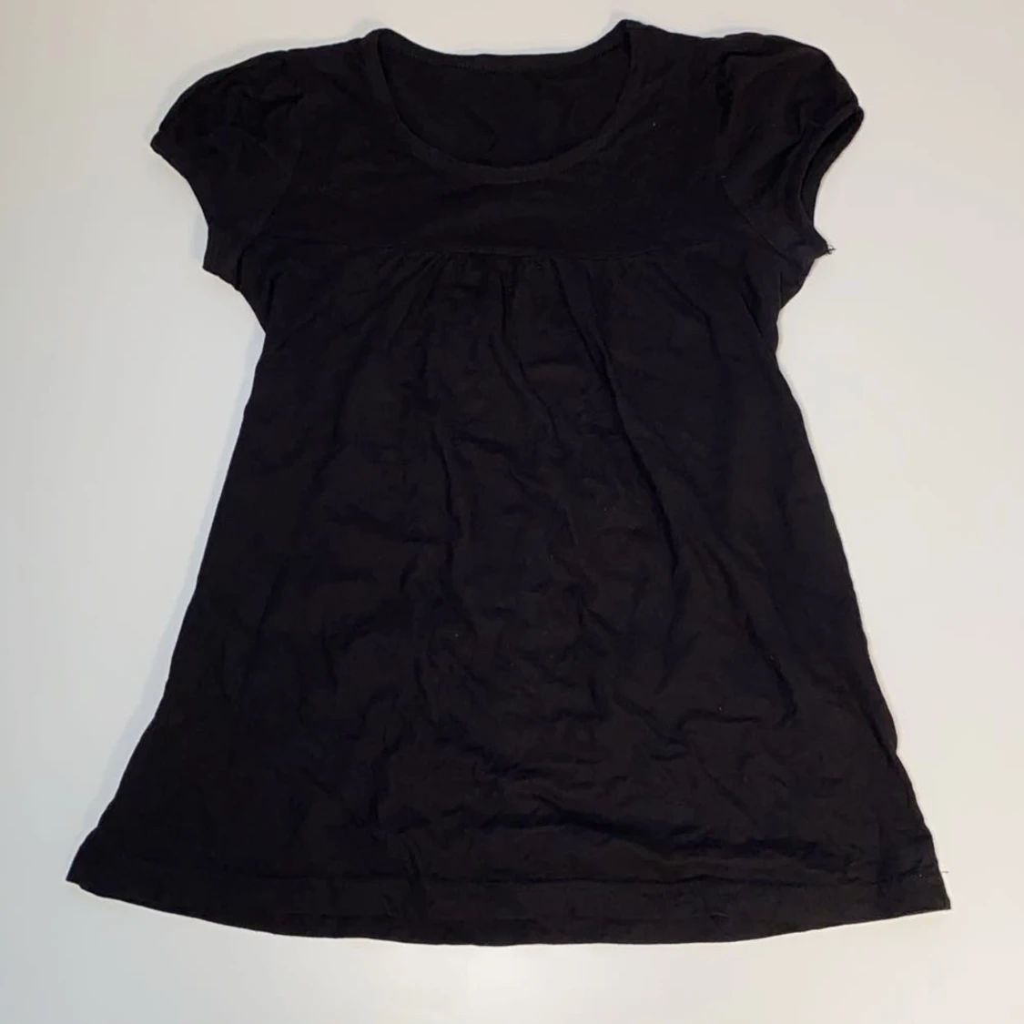 Svart kortärmad babydoll topp