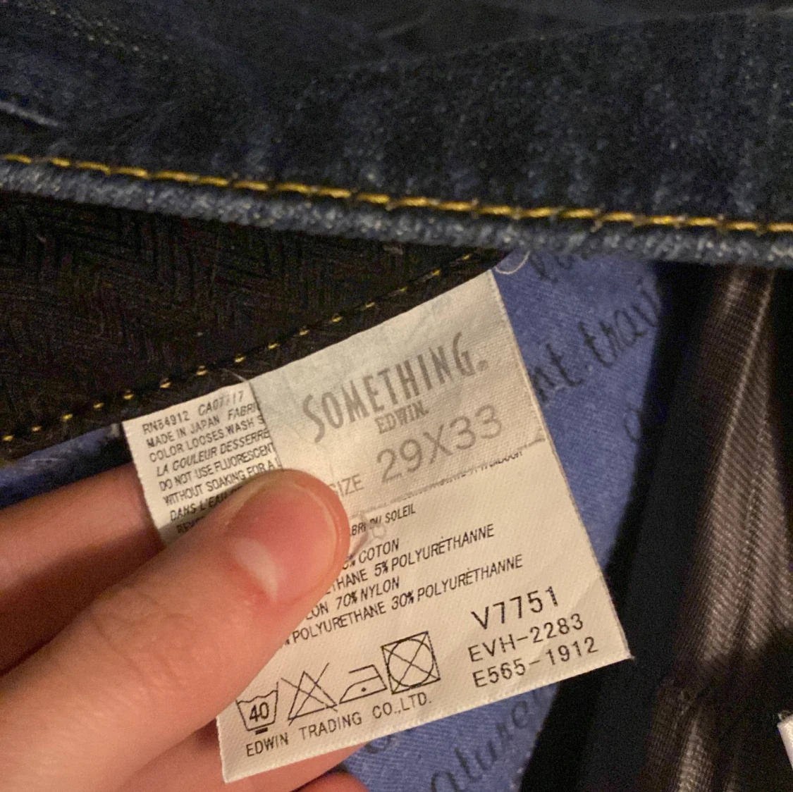 Blå bootcut jeans från Something - 2